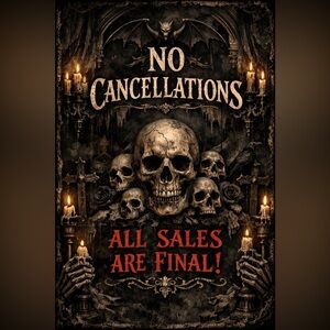 NO CANCELLATIONS! NO EXCEPTIONS! THANK YOU FOR RESPECTING MY POLICY!